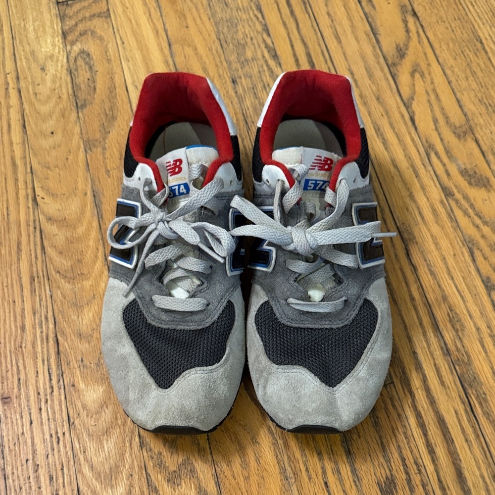 New Balance Kids' Black and Gray Sneakers
